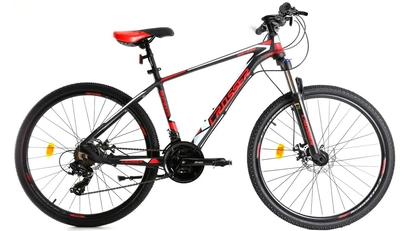 Велосипед 29 AL Crosser «MT-036» алюміній 17", (21 Shimano+hydraulic) чорно-червоний