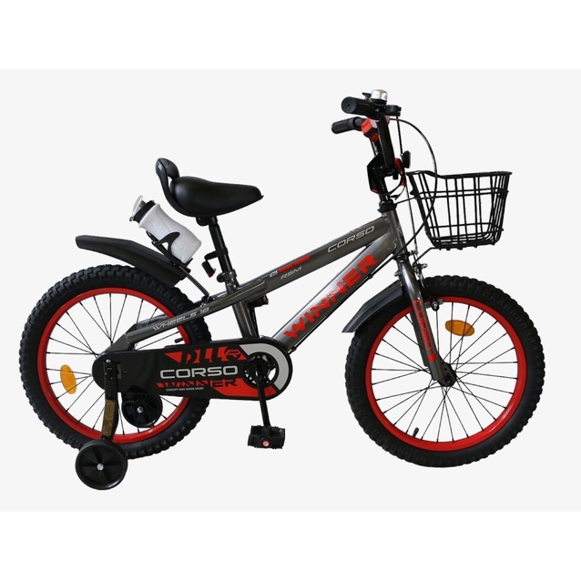 Дитячий велосипед 18 Corso «WINNER» WN-18041 сіро-червоний