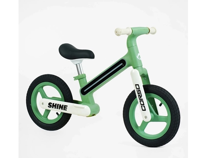 Велобіг 12 Corso надувні колеса, нейлонова рама зі світлом «SHINE» JT-10078 зелений