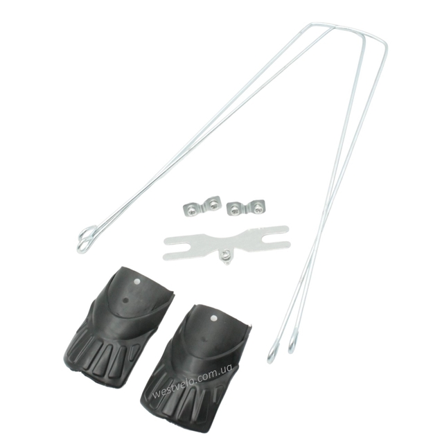 Крила 20 сталеві чорні з доточкою фото westvelo.com