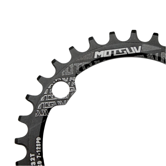 Зірка шатунів передня накладна AL MOTSUV чорна на 32Т фото westvelo.com