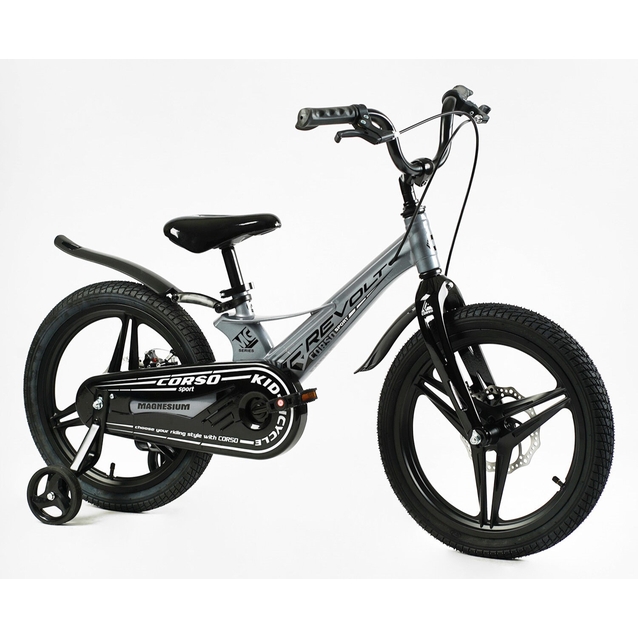 Дитячий велосипед 18 Corso «REVOLT» MG-18134, МАГНІЄВА рама, сірий