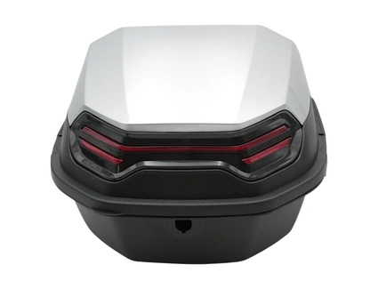 Кофр (багажник) для мотоцикла задній ROBIK 48 (390х390х290) 48L "JSBM" глянцевий, світло-сірий