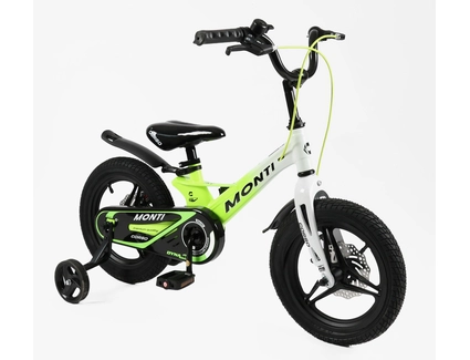 Дитячий велосипед 14 MG Corso «MONTI» MT-14326, магнієва рама, біло-жовтий