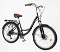 Міський велосипед 26 ST Corso «VIOLA» VL-26520 сталь 17", (к-т SHIMANO) чорний фото westvelo.com