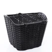 Кошик пластмасовий плетений з кришкою 28 ''MESSINA'' чорний фото westvelo.com