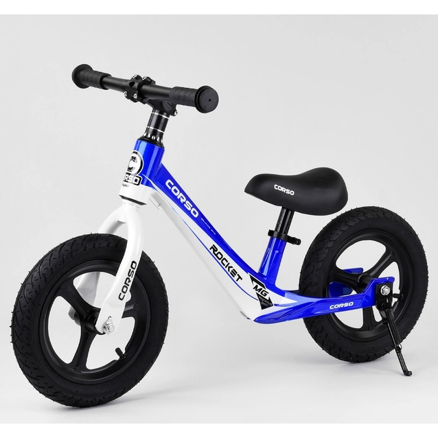 Велобіг 12 Corso надувні колеса, магнієва рама «ROCKET» 91649 синьо-білий фото westvelo.com