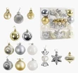 Новорічні прикраси 36 шт, кульки, цукерки, бурульки, зірочки (C 67535) фото westvelo.com