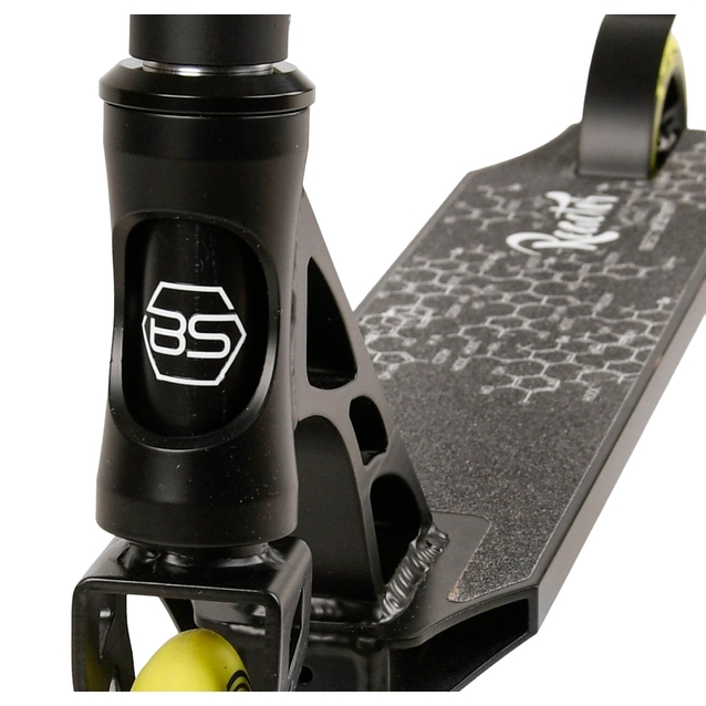 Самокат трюковий Best Scooter «REACTOR» RC-22211 жовто-чорний, HIC-система, пеги, AL диск та дека, колеса PU Ø110mm, ширина керма - 55 см фото westvelo.com