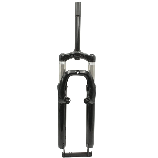Вилка 26 аморт. різьб. Ø25.4мм V-brake + disk. шток L-200mm р.з L-60mm чорна фото westvelo.com