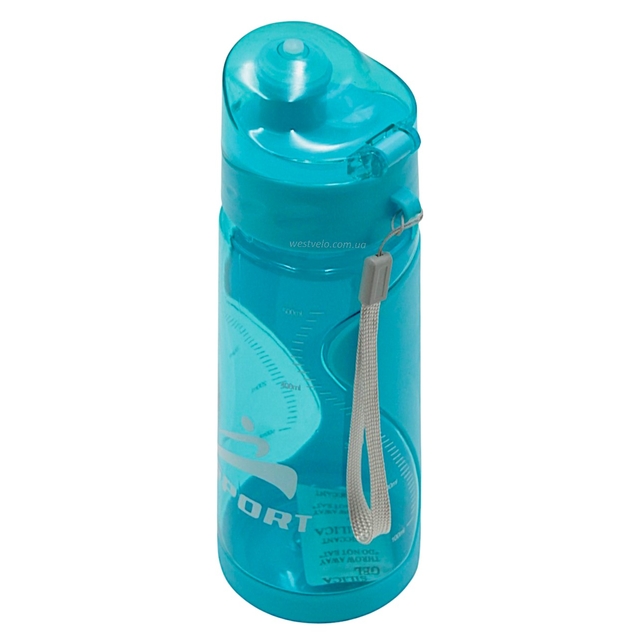 Фляга 500 ml пластмасова, SPORT, блакитна фото westvelo.com