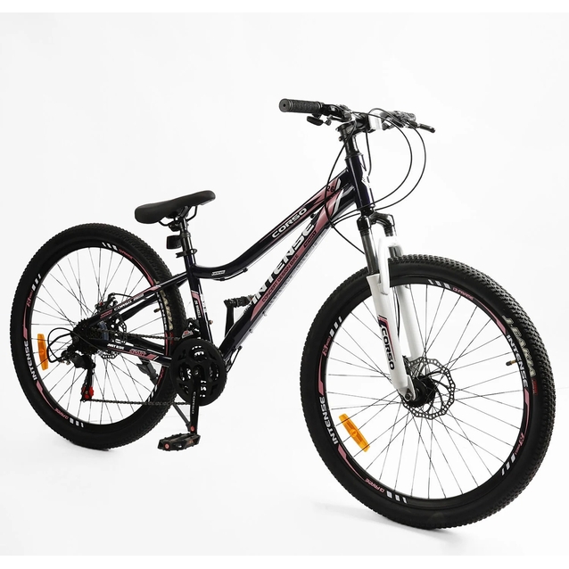 Велосипед 26 ST Corso «INTENSE» NT-26126 сталь 13", (к-т Saiguan) чорно-рожевий фото westvelo.com