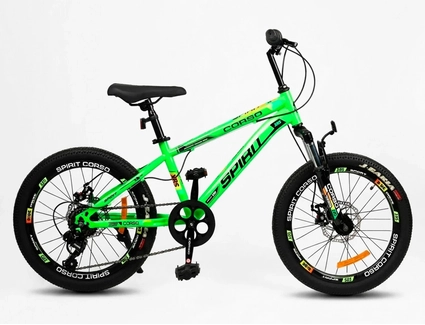Велосипед 20 ST Corso «SPIRIT» ST-22155 сталь 11", (к-т SHIMANO) салатовий