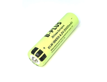 Акумулятор KLW18650 4.2V 2000mAh Li-ion B-PLUS