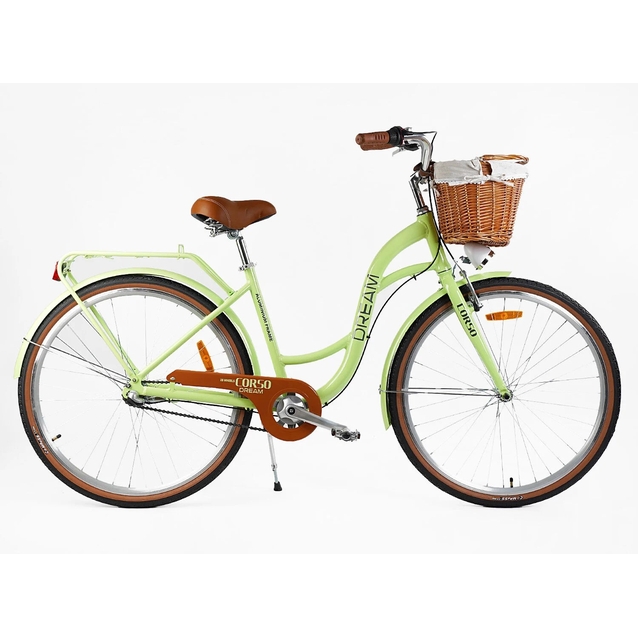 Міський велосипед 28 AL Corso «DREAM» DM-28064 алюміній 18", (к-т SHIMANO NEXUS) ПЛАНЕТАРНА втулка салатовий (+к/к/б) фото westvelo.com