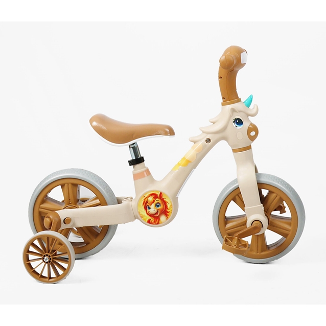 Велобіг-трансформер, 2-кол, 10 Best Trike JM-0102-8 коричневий, музика та підсвічування фото westvelo.com
