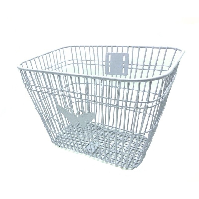 Кошик металевий "Метелик" білий фото westvelo.com