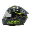 '''Мото шолом, закритий (M)  "222" Чорно-зелений, глянцевий фото westvelo.com