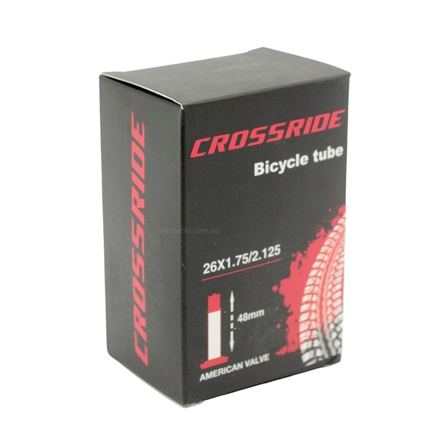 Камера 26. довгий ніпель AV 48mm CROSSRIDE (1.75-2.125) фото westvelo.com