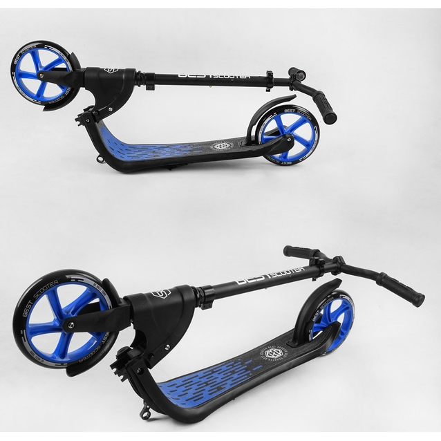 Самокат дитячий 2-х колісний, PU Best Scooter 79855 синій, Ø200mm фото westvelo.com