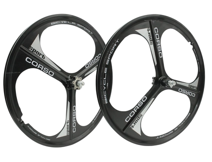 Колеса 24 перед+зад, обода ЛИТІ чорні Corso, втулка на промах, диск 6 болтів