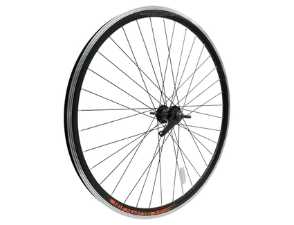 Колесо 28-29 зад, обід 2-ний чорний, втулка. Falcon (чорна) + к-т, чорна спиця (Guan Gin)