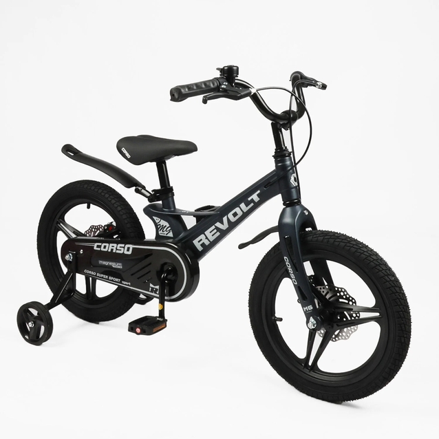 Дитячий велосипед 16 MG Corso «REVOLT» RV-16200, магнієва рама, графіт матовий фото westvelo.com