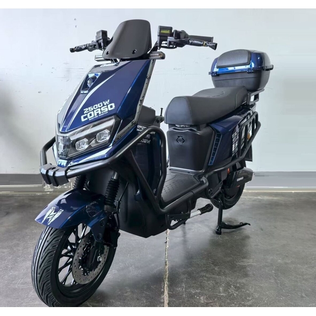 Електроскутер Corso «BULLET» BT-784127, двигун 2500W, акумулятор 72V/40Ah літій-залізо-фосфатний, синій, колеса 12" фото westvelo.com