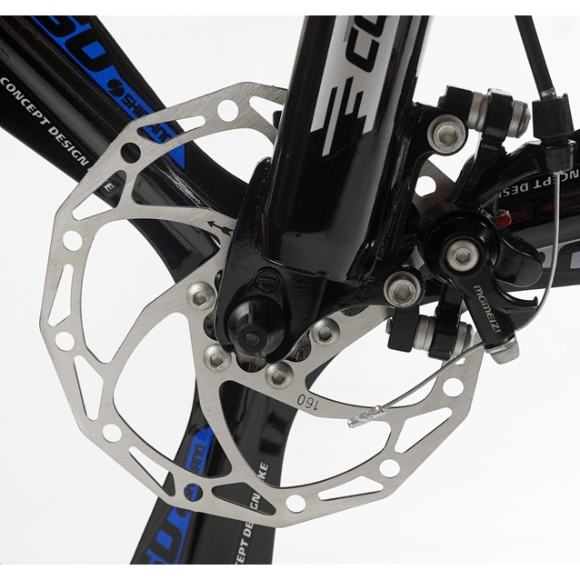 Велосипед 20 AL Corso «EVOLUTION» EV-20912 алюміній 11", (к-т SHIMANO) чорно-синій фото westvelo.com