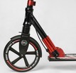 Самокат дитячий 2-х колісний, PU Best Scooter 10304 чорно-червоний, колеса Ø230-200mm, AL, 1 амортизатор передній, ФАРА, затискач керма
