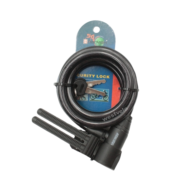 Замок на ключ 506 Ø12mm L-1500mm, Флагман з кріпленням на раму фото westvelo.com