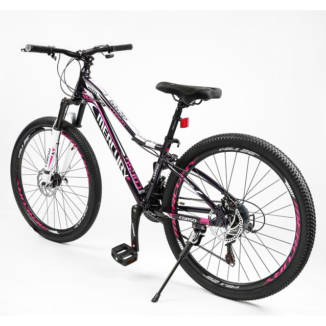 Велосипед 26 AL Corso «MERCURY» MR-26852 алюміній 13", (к-т SHIMANO) чорно-рожевий фото westvelo.com