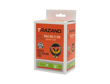 Камера 24. довгий ніпель AV 48mm TRAZANO (1.95-2.125) самоклеюча (з антипрокольним гелем)