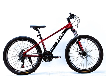 Велосипед 26 AL Corso «KORD» KD-26772 алюміній 13", (к-т SHIMANO) чорно-червоний