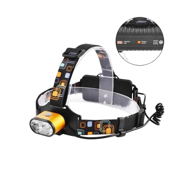 Ліхтар налобний usb (micro), 2 акумулятори 18650 3.7 V BL-2128-T6 фото westvelo.com