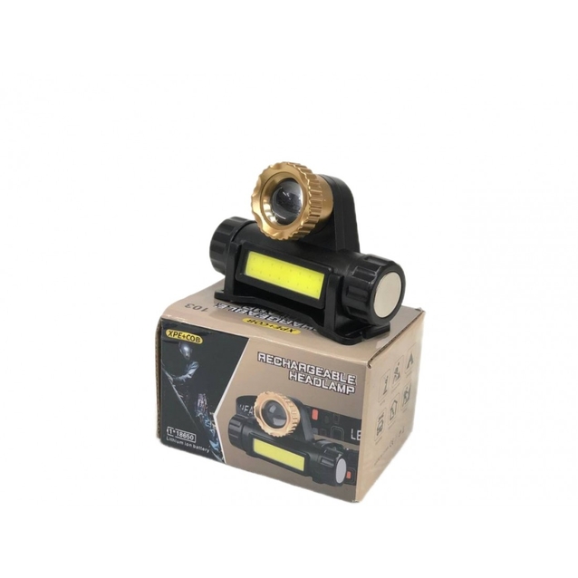Ліхтар налобний на usb (micro) , XPE+COB №103 з магнітом чорний фото westvelo.com