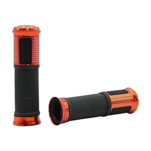 Мото гріпси GJCT (Suzuki) з відбійником, бронзові, Гума/Алюміній