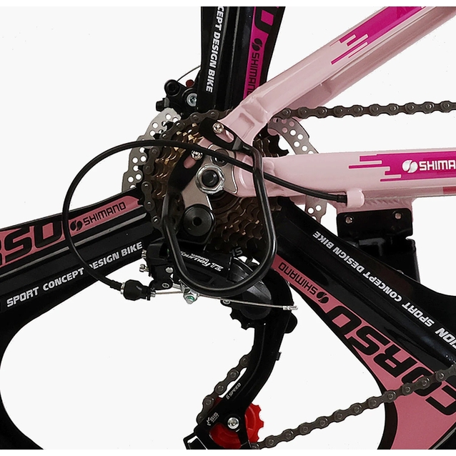 Велосипед 24 AL Corso «EVOLUTION» EV-24101 алюміній 11", (к-т SHIMANO) рожевий фото westvelo.com