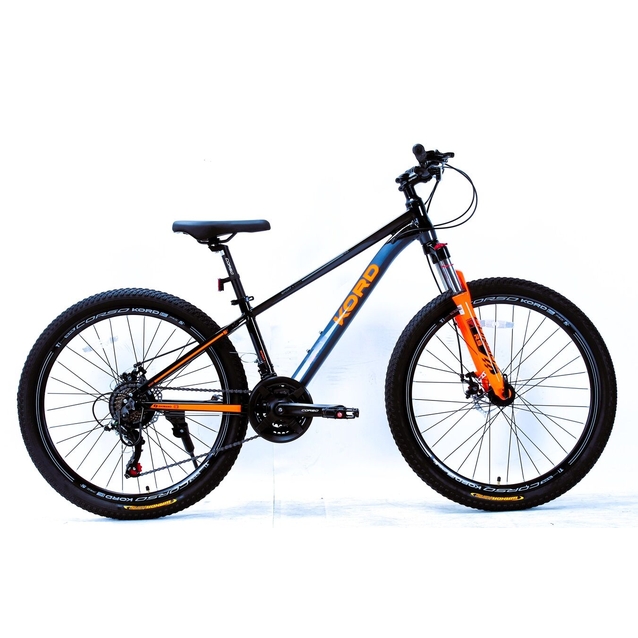 Велосипед 26 AL Corso «KORD» KD-26506 алюміній 13", (к-т SHIMANO) чорно-синьо-помаранчевий фото westvelo.com