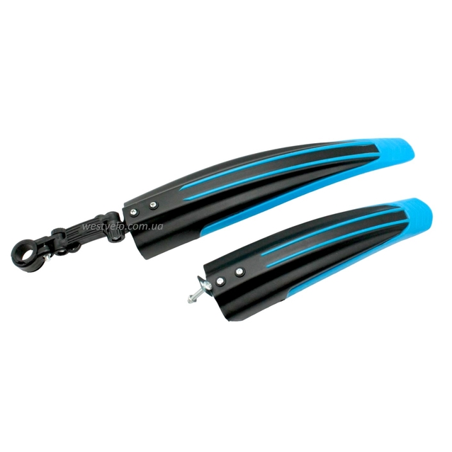Крила пластик 24-26 кріпл. труба сідла, смуга голуба фото westvelo.com