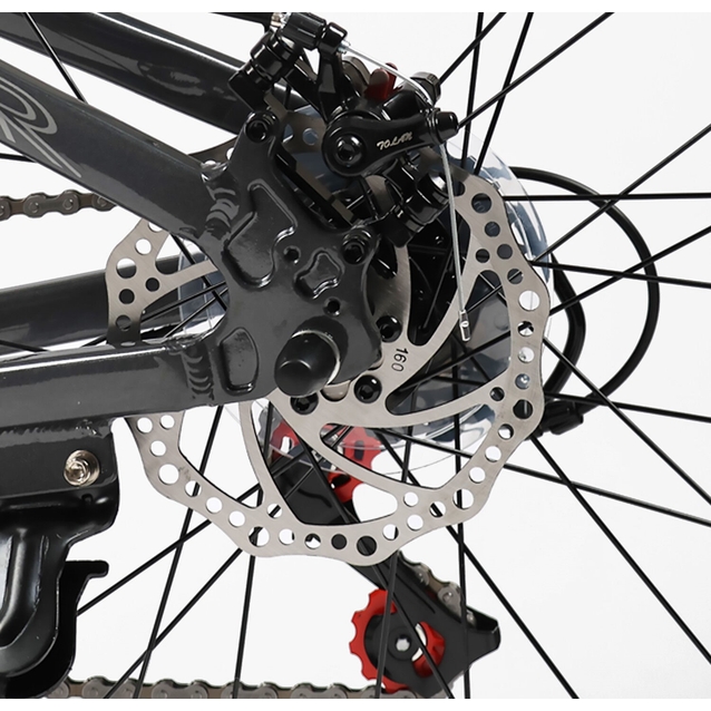 Велосипед 26 AL Corso «PROJECT»  RJ-26361 алюміній 13", (к-т SunRun) графітово-помаранчевий фото westvelo.com