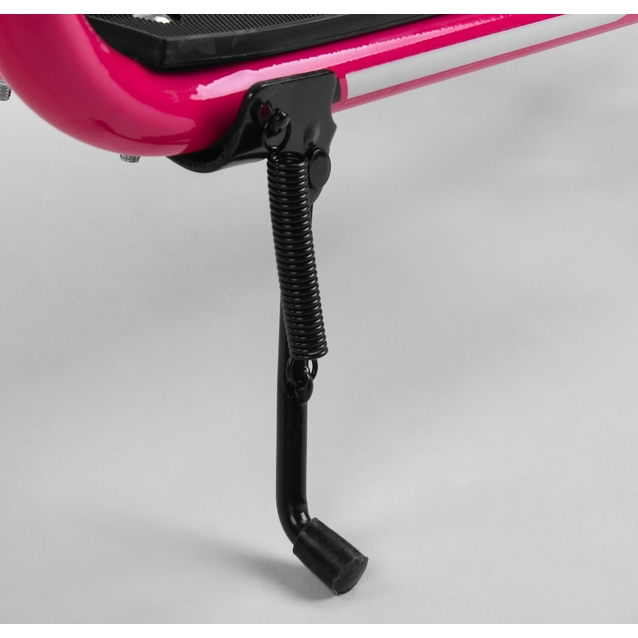 Самокат дитячий 2-х колісний, надувні колеса 12 Corso JT 47117 рожево-чорний, ручне переднє гальмо фото westvelo.com