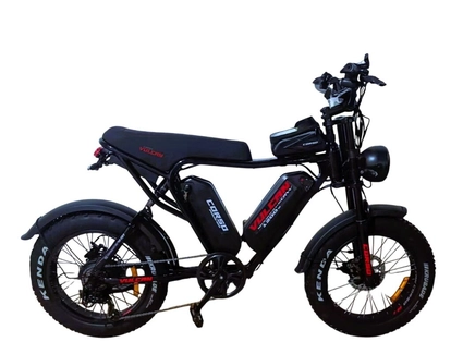 Електрофетбайк 20 ST Corso «VULCAN» L-70740-280 сталь, двигун 2х1000W, акумулятор 2х48V 18Ah літієвий, (к-т SHIMANO) чорний