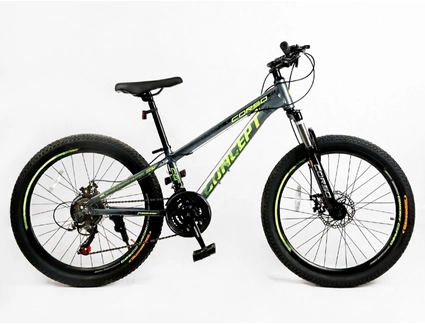 Велосипед 24 AL Corso «CONCEPT» CP-24318 алюміній 11", (к-т SHIMANO) графітовий