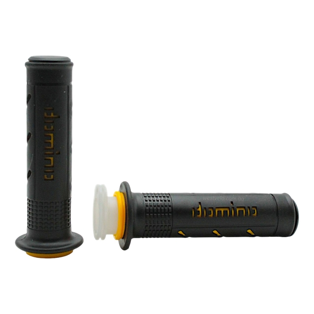 Мото гріпси DOMINO універсальні (тип3) чорно-жовті фото westvelo.com