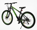 Велосипед 27.5 ST Corso «TORNADO» TR-27257 сталь 15,5", (к-т SHIMANO) чорно-салатовий фото westvelo.com