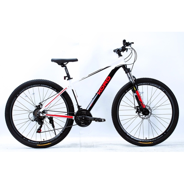 Велосипед 29 AL Corso «KORD» KD-29418 алюміній 17", (к-т SHIMANO) чорно-біло-червоний фото westvelo.com