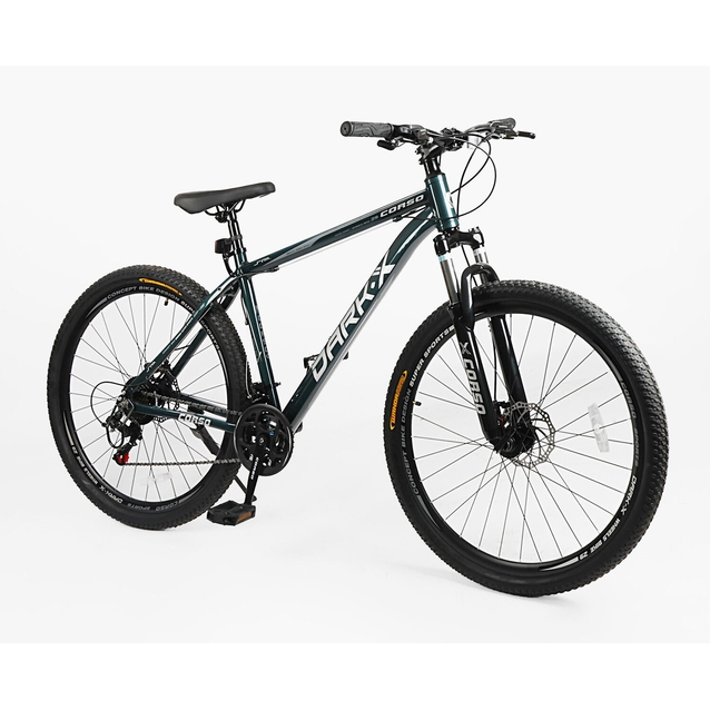 Велосипед 29 AL Corso «DARK-X» DX-29336 алюміній 19", (к-т SHIMANO) смарагдовий фото westvelo.com