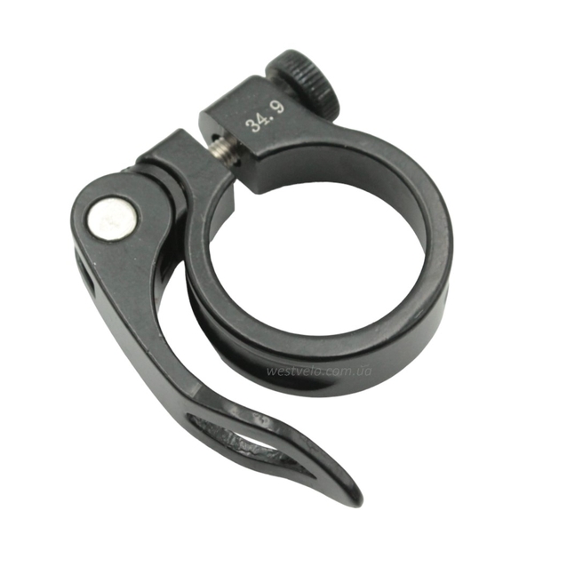 Хомут з ексцентриком труби сідла Ø34.9 мм алюміній чорний фото westvelo.com