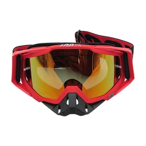 Мото окуляри Кросс-ендуро 100% 109-1-5, червоно-чорні, дзеркальний візор (class B)